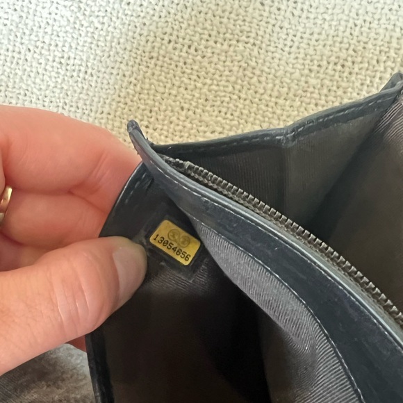 Authentic Chanel Matelassé Black Lambskin Wallet with Added Chain - Picture 12 of 15